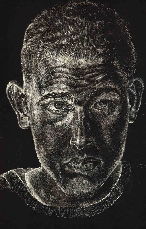 Autorretrato em Scratchboard